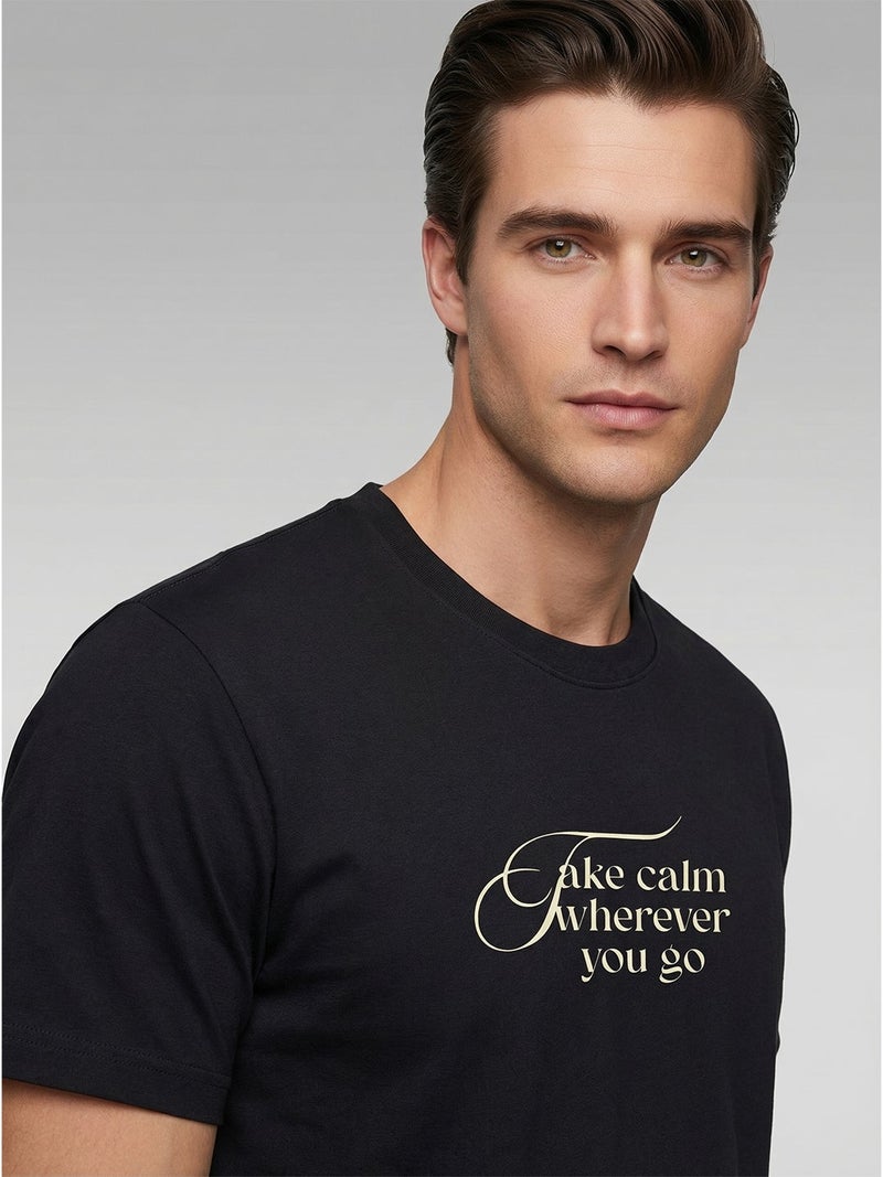 نوبيرو Nobero Regular Fit Printed T-shirt for Men - Image 4