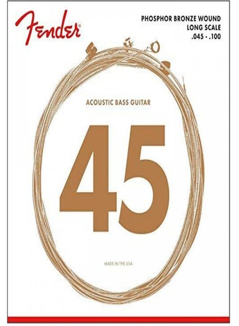 Fender 8060 Acoustic Bass Strings, Phosphor Bronze, Long Scale .045-.100