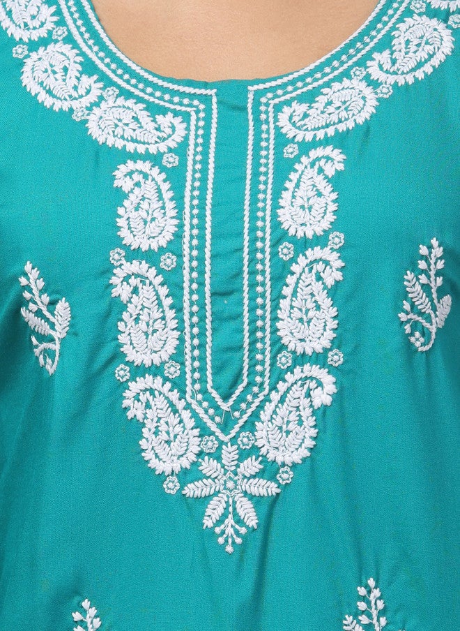 Trend Level Women Ethnic Motifs Embroidered Kurti - Image 2