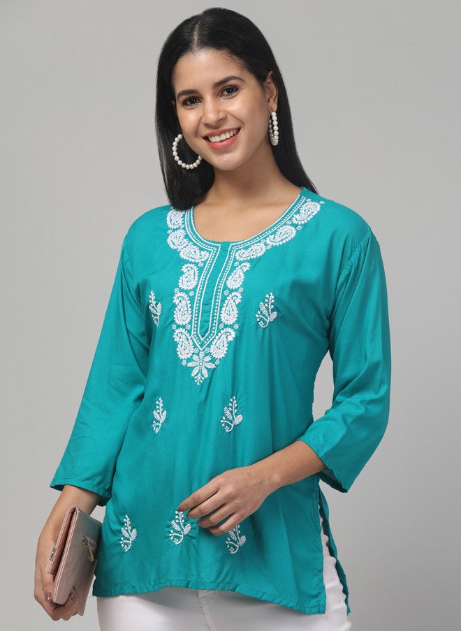 Trend Level Women Ethnic Motifs Embroidered Kurti - Image 5