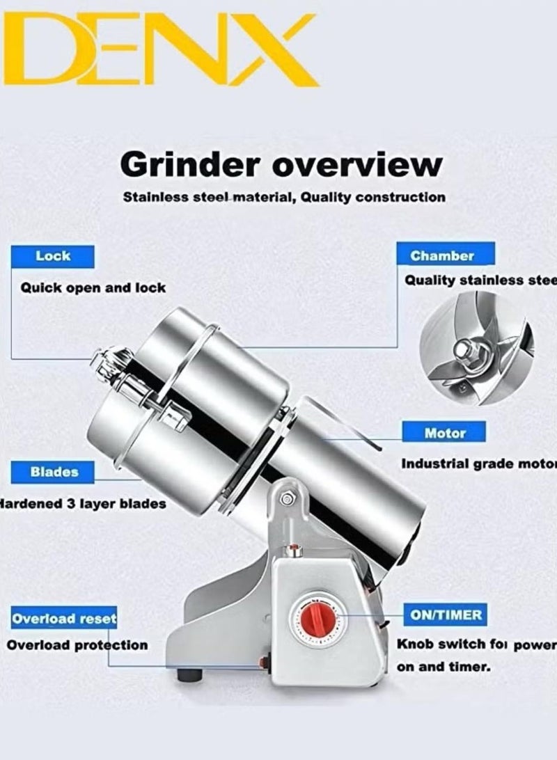 Dinex 2000W powerful spice grinder can grind up to 800g suitable for 5-8 people grind cardamom cumin - Image 4