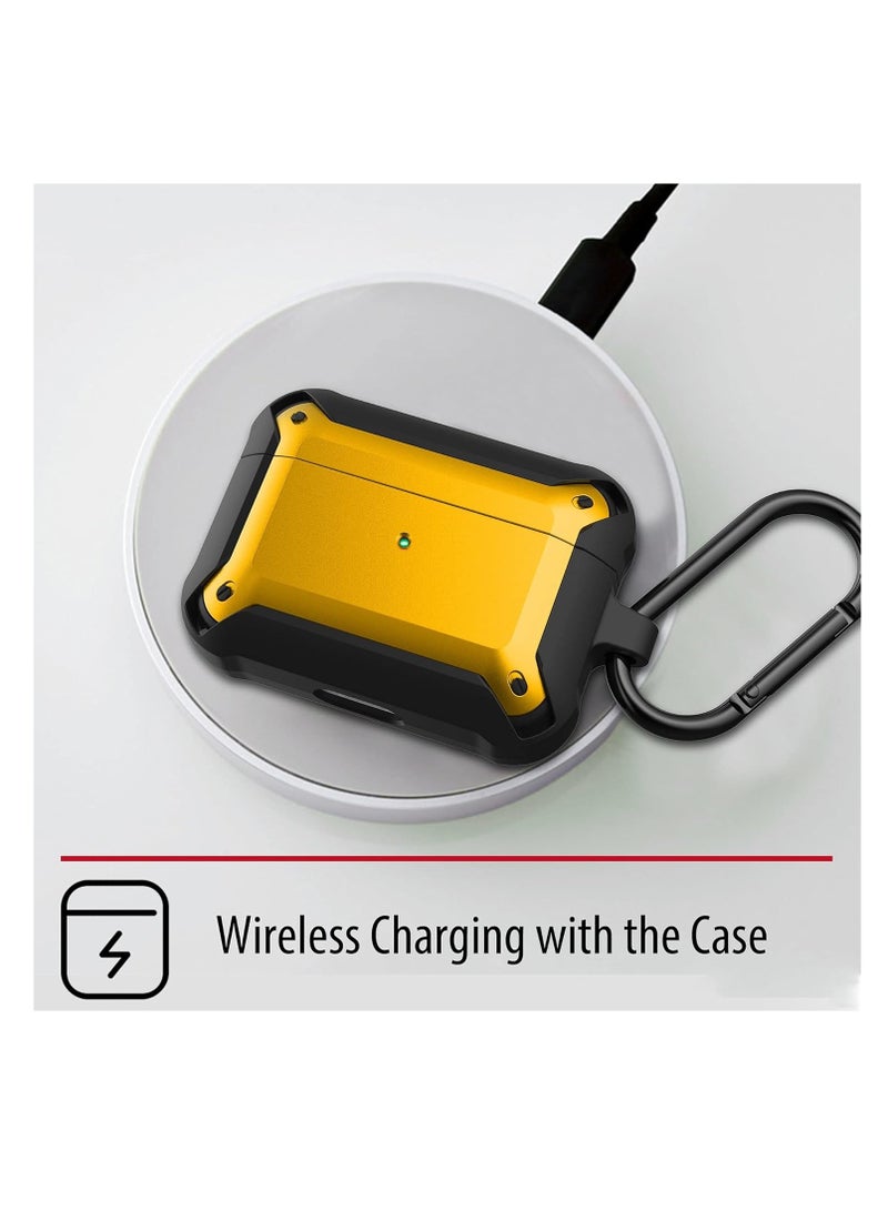 STOPTIME® Protective Case for AirPods Pro - Shockproof Design - Full Protection - Comfortable & Lightweight-YELLOW - Image 3