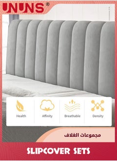 UNUNS Headboard Covers,Stretch Bed Headboard Slipcover,Small Square Dustproof Protector Cover,Upholstered Headboard For Queen Size Bed,180CM  - Image 5