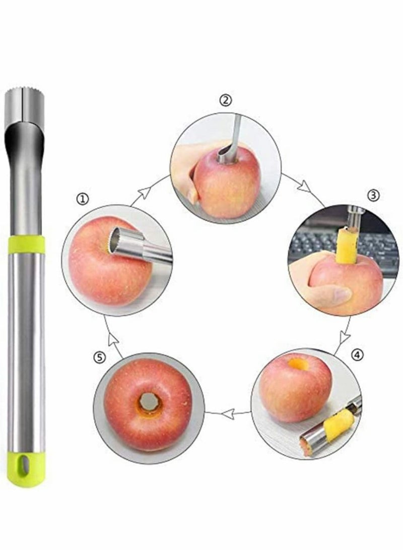 Fruit Tool Set, Melon Baller, Fruit Corer, Fruit Scoop, Fruit Carving Knife, 4 pcs Food Grade Stainless Steel Kitchen Helper Set