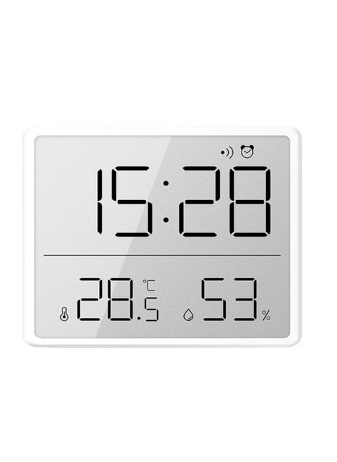 Digital Alarm Clock, with Temperature Humidity Screen Sensory Wall Multifunctional, Ultra Thin Electronic Clock