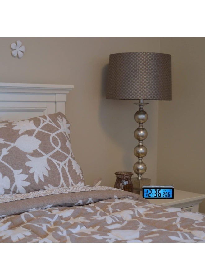 Digital Alarm Clock, with Temperature Humidity Screen Sensory Wall Multifunctional, Ultra Thin Electronic Clock - Image 4