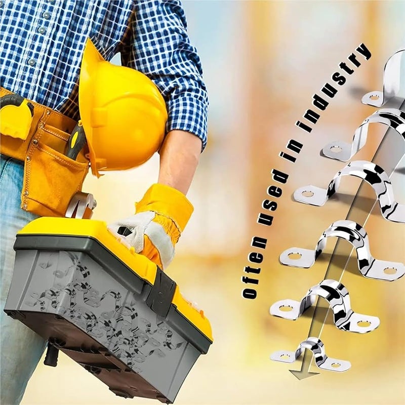 M5 Size 240pcs Stainless Steel U Shape Two Hole Conduit Pipe Clamps For Mounting - Image 4