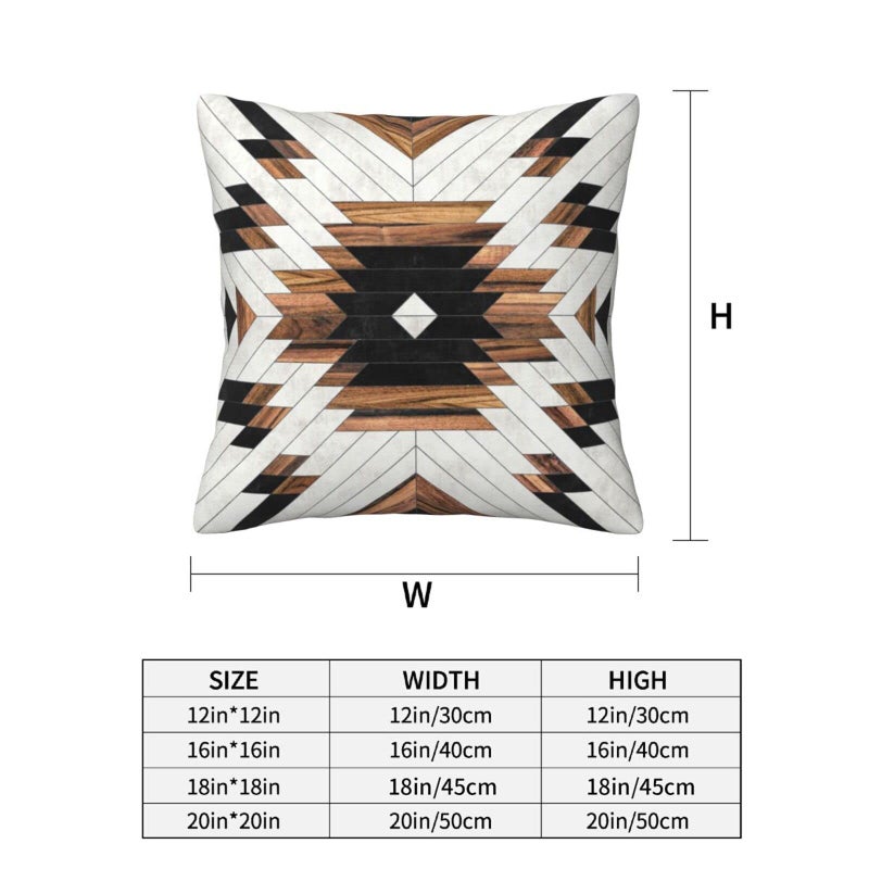 Poream Tribal Aztec Western Wooden Native American Indian Farmhouse Throw Pillow Covers 18x18 in Pillow Case Soft Cushion Pillow Covers Set of 2 for Sofa Bed Bedroom Living Room Home Decor - Image 5