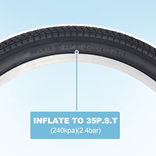 BALINGE 16 Bike tire 2 Pack 16 x 2.125 16 in 16” Bike tire Folding Replacement Tires Fits Most Kids Bikes,BMX Tires 16 inch,Black - 2 Tires - Image 5