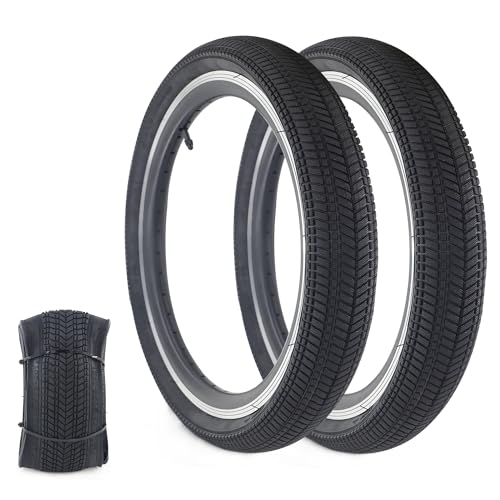 BALINGE 16 Bike tire 2 Pack 16 x 2.125 16 in 16” Bike tire Folding Replacement Tires Fits Most Kids Bikes,BMX Tires 16 inch,Black - 2 Tires - Image 1