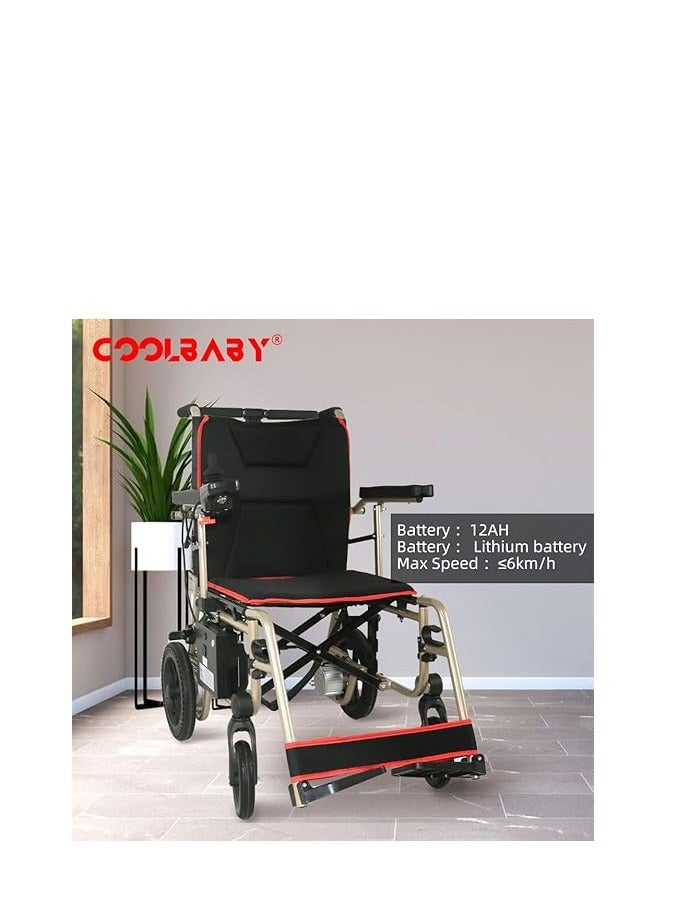Cool Baby Golden Electric Chair for The Elderly Elderly Mobility Scooter Foldable Portable Electric Four-Wheeled Mobility Scooter - Image 4