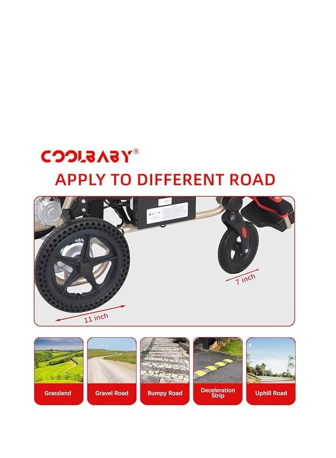 Cool Baby Golden Electric Chair for The Elderly Elderly Mobility Scooter Foldable Portable Electric Four-Wheeled Mobility Scooter - Image 5