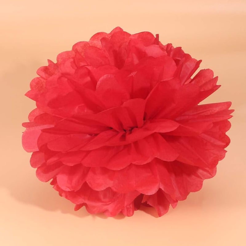 زهور ورقية حمراء 12 قطعة ديكور حفل زفاف إكسسوارات حفلات خلفية تنسيق للمهرجانات أعياد الميلاد التخرجات - Image 5