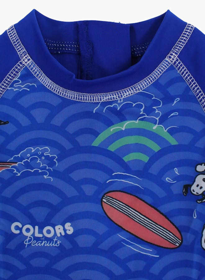 آي وير I.Wear ملابس السباحة العامة للأولاد - أزرق مع طباعة Surfing Snoopy  - Image 3