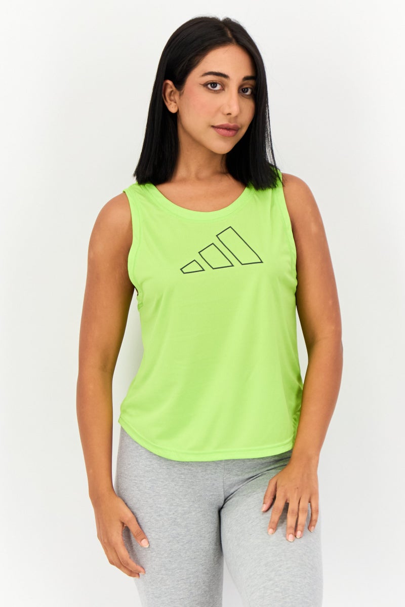 Adidas Women Sportswear Fit Sleeveless Training Tank Top, Mint Green - Image 1