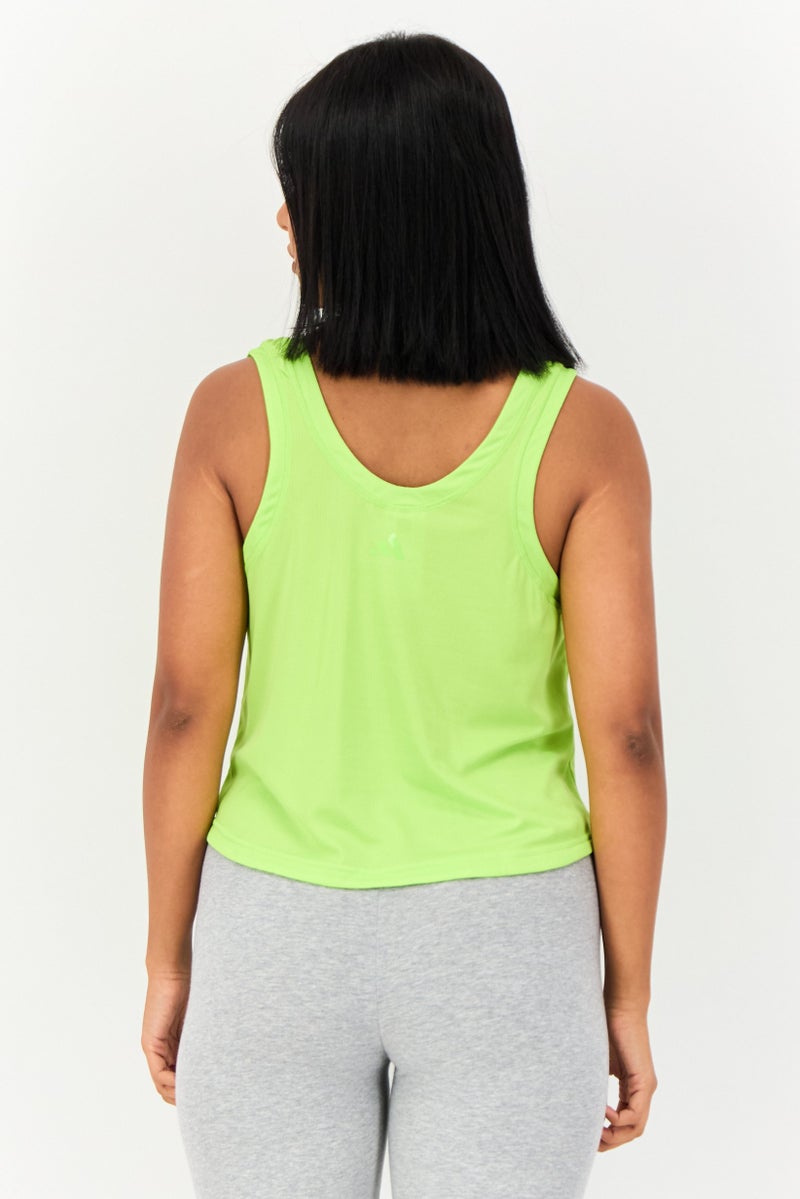 Adidas Women Sportswear Fit Sleeveless Training Tank Top, Mint Green - Image 3