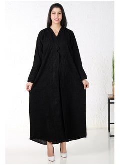 Black abaya with floral fabric