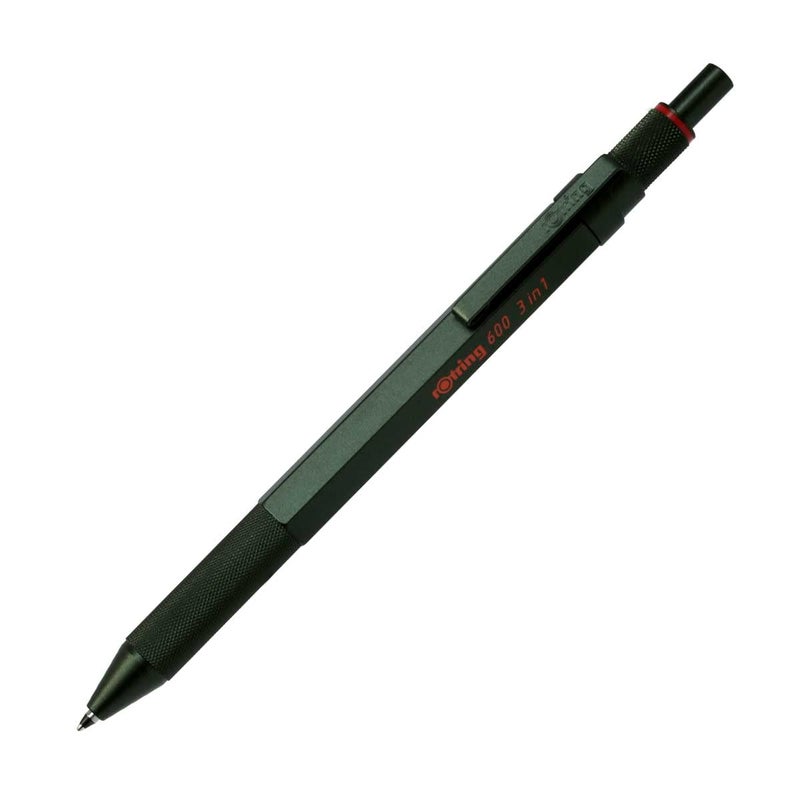Rotring Multi Pen Camouflage Green 600 3 in 1 2159368 rOtring Mechanical Pencil Fine Writing Stationery German Drafting Pen Professional Ballpoint Pen - Image 1