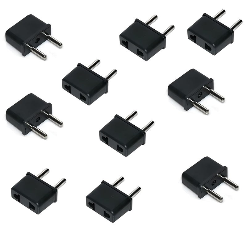 Universal Conversion 2 Pin Flat Plug Japan China Taiwan ThailandThailand Europe Italy Indonesia and Korea to India Type D 94 Pack of 5  - Image 4