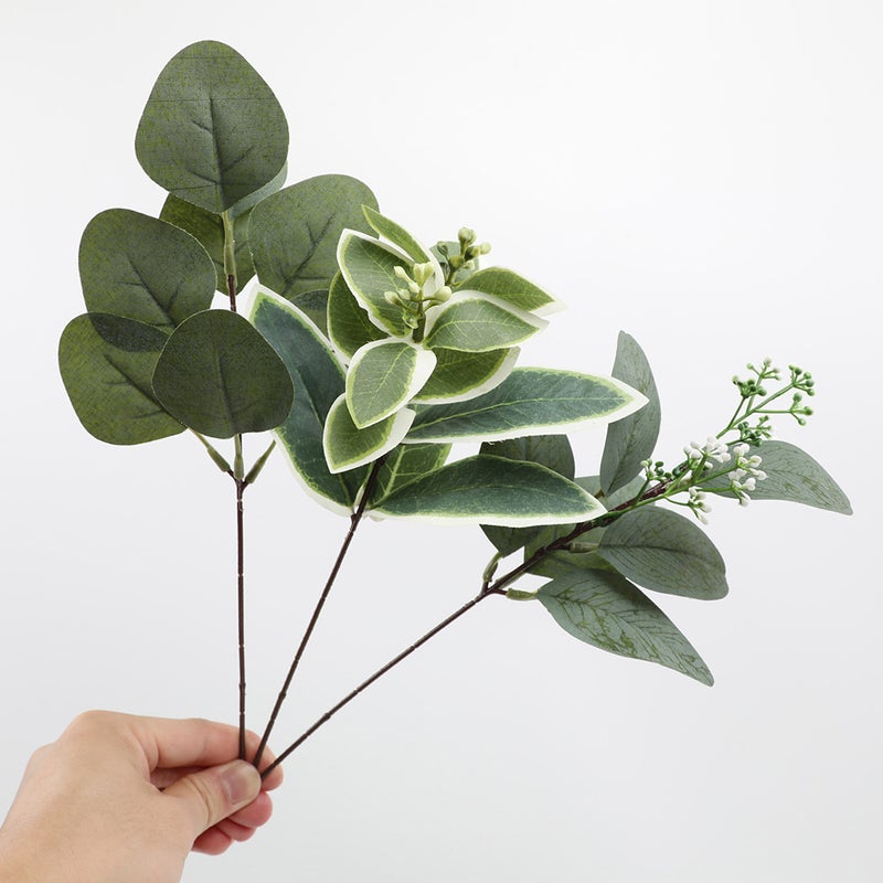 🌱 أوراق زخرفية لباقة زفاف نباتات صناعية متينة وواقعية - Image 5