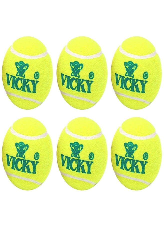 Vicky Cricket Tennis Ball - Light (Yellow) - Pack of 12 - Image 3