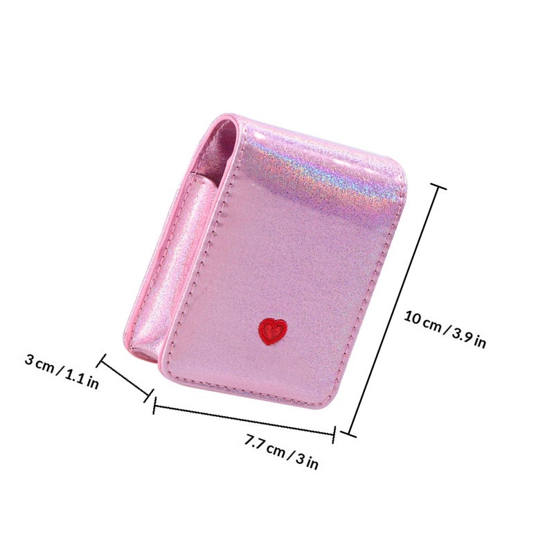 Portable Love Shape Embroidery Case Travel Makeup Bag Cosmetic Pouch for Women - Image 2