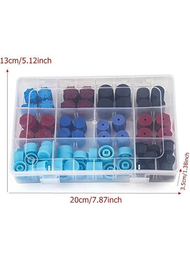 ماركة غير محددة 77pcs R134a نظام تكييف الهواء للسيارات صمام الأساسية تغطي الغبار كم ختم الهواء صمام تكييف الهواء استبدال الغطاء  - Image 2