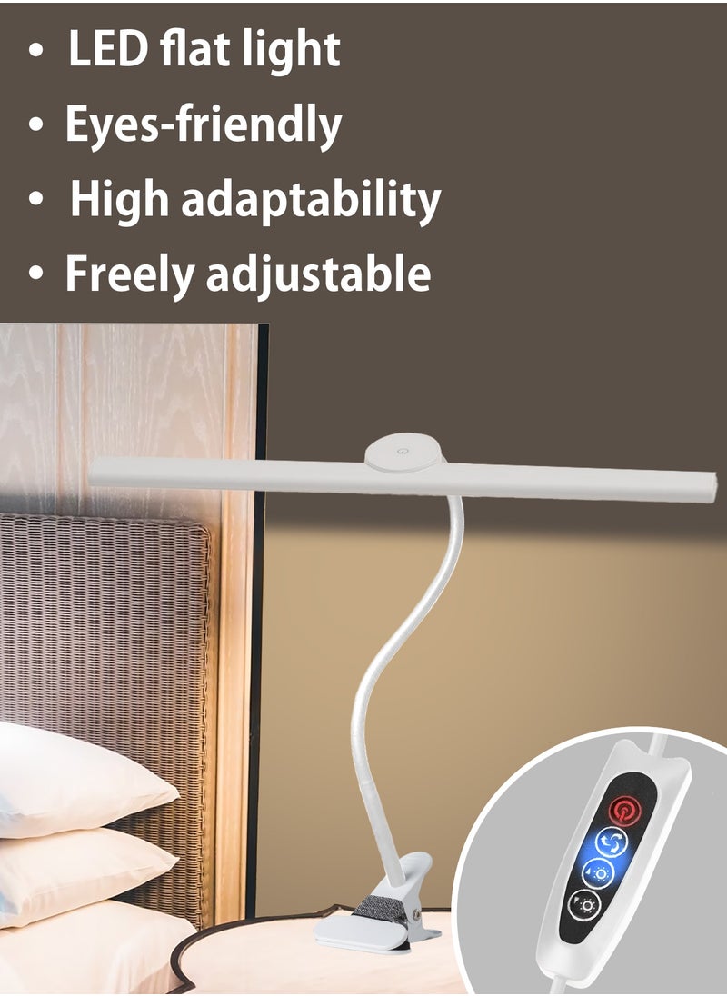 LOOPITYS - LED Desk Lamp for Office Home  EyeCaring Architect Task Lamp 30 Lighting Modes Adjustable Flexible Gooseneck Clamp Light for Workbench Drafting Reading Study English instruction manual - Image 1