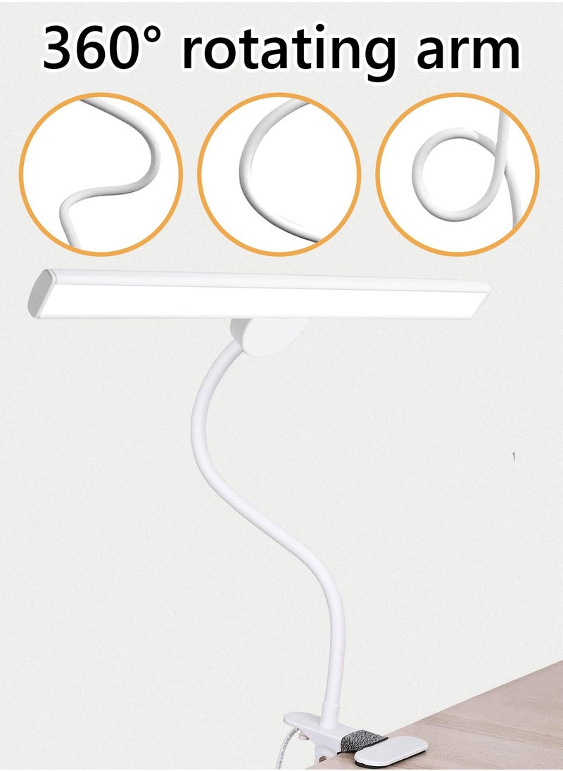 LOOPITYS - LED Desk Lamp for Office Home  EyeCaring Architect Task Lamp 30 Lighting Modes Adjustable Flexible Gooseneck Clamp Light for Workbench Drafting Reading Study English instruction manual - Image 1