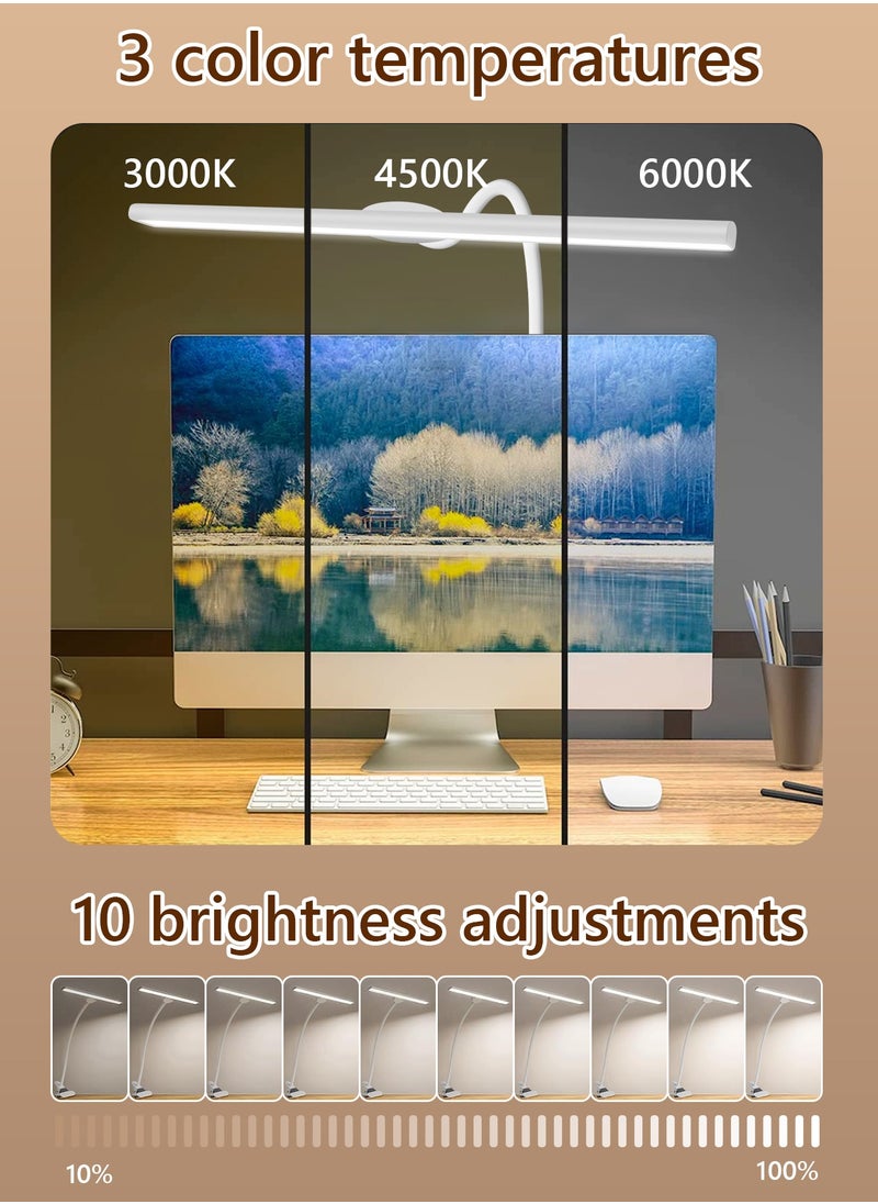 LOOPITYS - LED Desk Lamp for Office Home  EyeCaring Architect Task Lamp 30 Lighting Modes Adjustable Flexible Gooseneck Clamp Light for Workbench Drafting Reading Study English instruction manual - Image 1