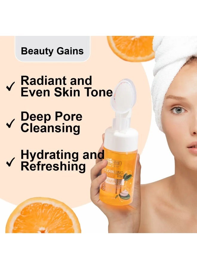 BIOCOS COSMETICS غسول وجه فيتامين سي من بيكوس مع الألوة فيرا وفيتامين ب5، منظف مرطب للوجه، 120 مل، عبوة من 2 - Image 2