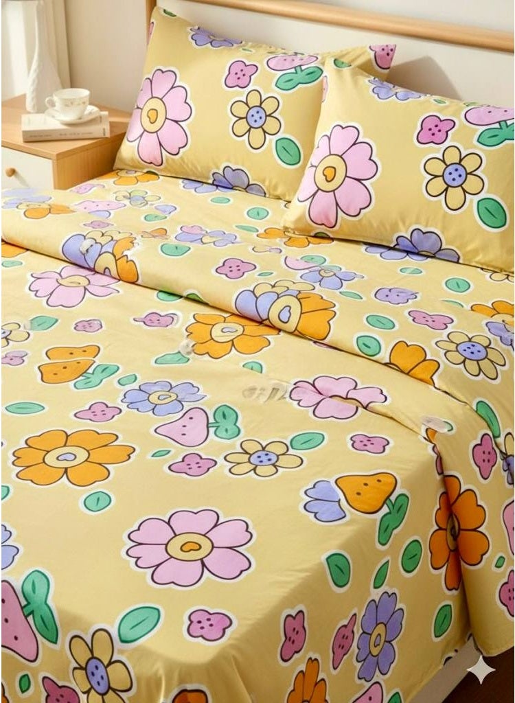 Large cotton bed sheet set, 5 pieces, size 240*275