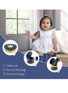 Gonice Travel Potty 2-in-1 Portable Potty for Toddlers Foldable Kids Training Toilet Seat for Boys Girls Baby Carry Potty Childrens Car Potty Chair  - Image 3