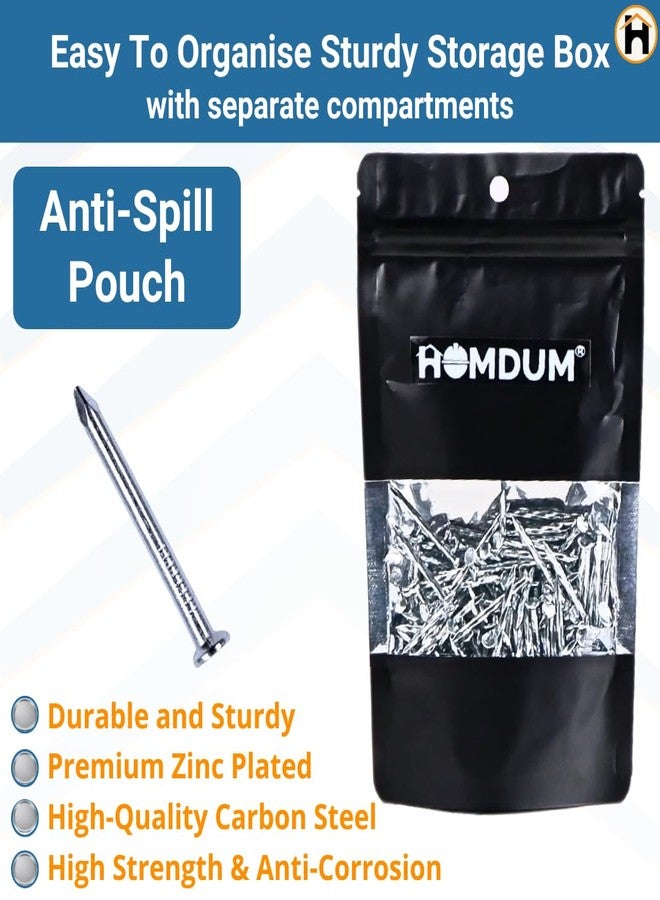 Homdum Hard Steel Concrete Nails 1 1/2" inch (38 mm) Pack of 100 Pieces (1 1/2") - Image 4