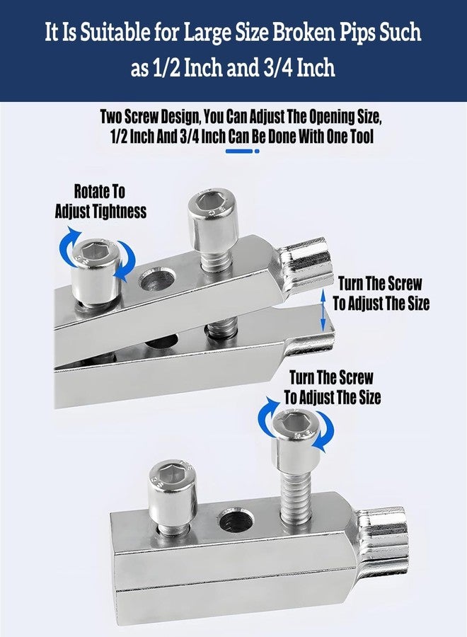 A AND S TOOLS®(120mm) Stripped Screw Extractor, Broken Pipe Extractor Tool, Broken Faucet Extractor, Broken Faucet Removal Tool, Easy Out Pipe Extractor Set for Damaged Faucet Water Pipe Remover - Image 2