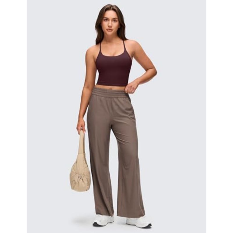 تيشيرتات بأكمام قصيرة من Butterluxe Twist Cross Back للنساء – حمالات قابلة للتعديل مزودة بوسادات، حمالات رياضية طويلة لليوغا - Image 4