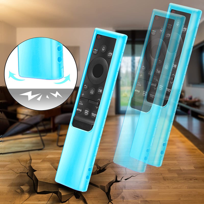 Lambcare Case Compatible with Samsung Smart TV Remote Control 2021/2022, Cover for Solar Cell Remote BN59-01357 BN59-01385 BN59-01265A Universal Silicone Skin Sleeve Glow in The Dark Sky - Image 5
