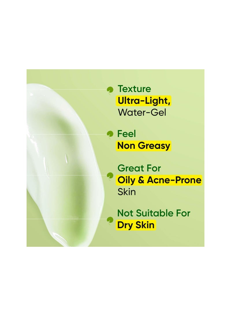 Cica + Niacinamide Oil-Free Face Moisturizer For Calm, Acne Free Hydrated Skin Fades Acne Scars & Dark Spots, Soothes Redness & Irritation | For Oily, Acne Prone & Sensitive Skin | 60Ml