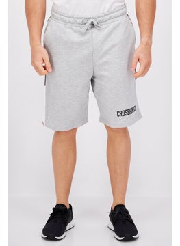 CROSSHATCH Men Sportswear Fit Plain Training Shorts, Grey Marl  - Image 1
