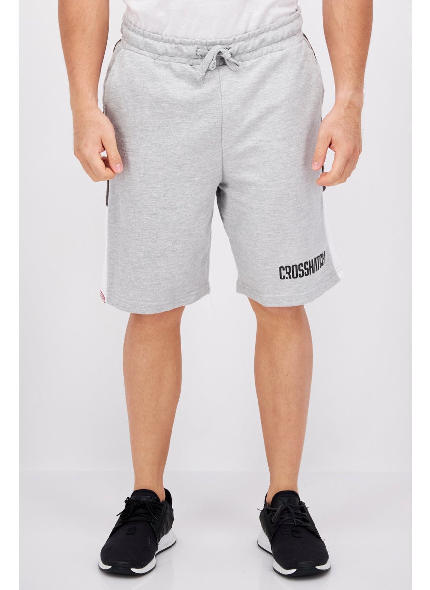 CROSSHATCH Men Sportswear Fit Plain Training Shorts, Grey Marl  - Image 1