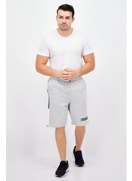CROSSHATCH Men Sportswear Fit Plain Training Shorts, Grey Marl  - Image 3