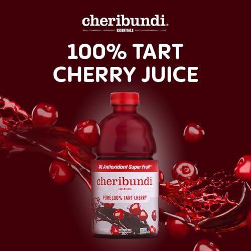 Cheribundi 100% Tart Cherry Juice Pure | Unsweetened Tart Cherry Juice | Athletes Recovery Drink | Promotes Restorative Sleep, Muscle Recovery & Boosts Athletic Performance | 32 floz (6 Pack) - Image 2