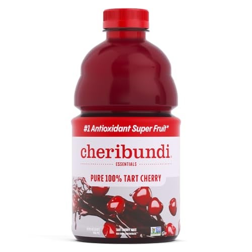 Cheribundi 100% Tart Cherry Juice Pure | Unsweetened Tart Cherry Juice | Athletes Recovery Drink | Promotes Restorative Sleep, Muscle Recovery & Boosts Athletic Performance | 32 floz (6 Pack) - Image 1