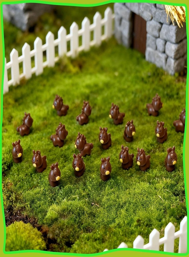 EVDERS 50Pcs Mini Horse Figurines Resin Horse Foal Figures Miniature Animals Figurines Mini Resin Horses Miniature Ornaments Decoration for Fairy Garden Accessories Micro Landscape Terrarium - Image 4