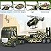 spring flower SpringFlower Toddler Boy Toys 3 in 1 Large Army Truck Toy with Helicoper and Tank Military Transport Truck Toy Christmas Birthday Gifts for Kids 3 4 5 6 Years Old - Image 4