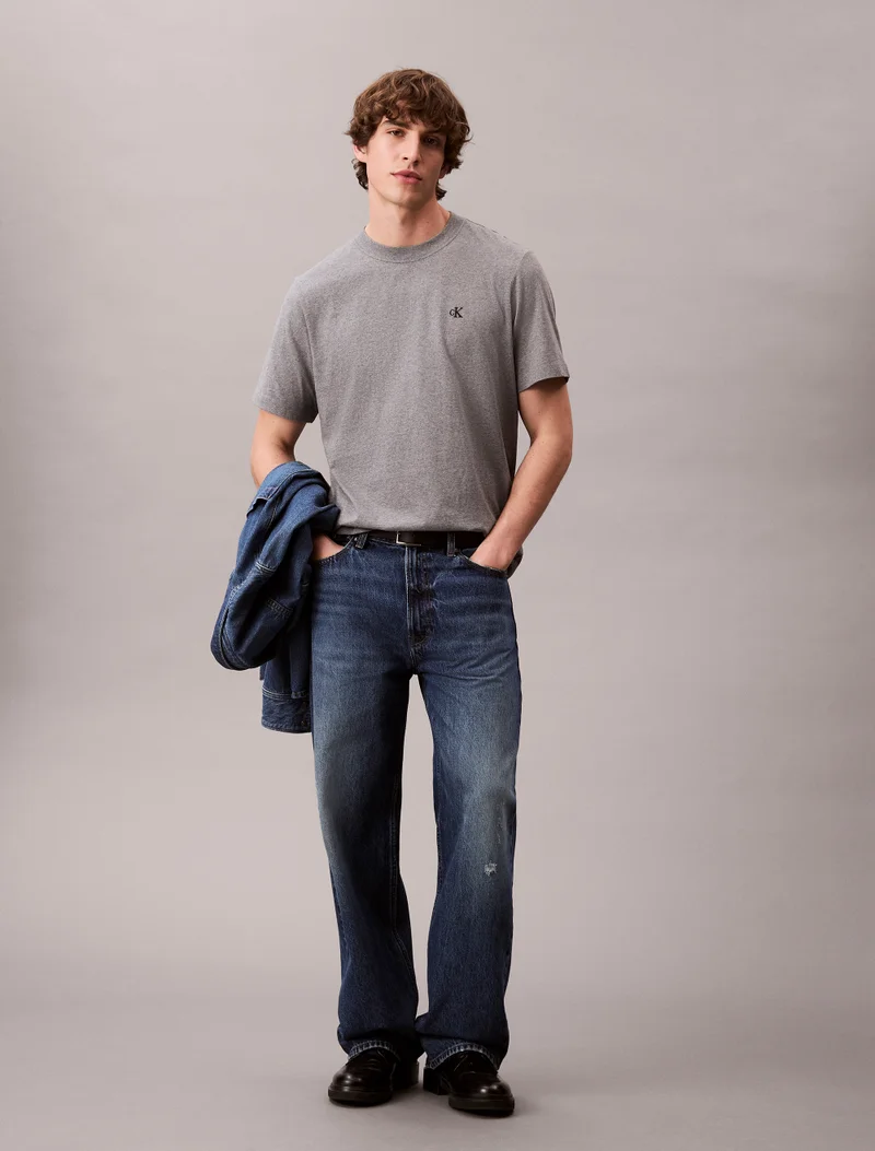 Calvin Klein Jeans Embroidered Monogram Logo Relaxed T-Shirt