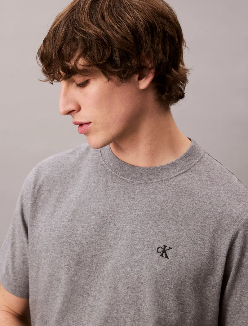 Calvin Klein Jeans Embroidered Monogram Logo Relaxed T-Shirt