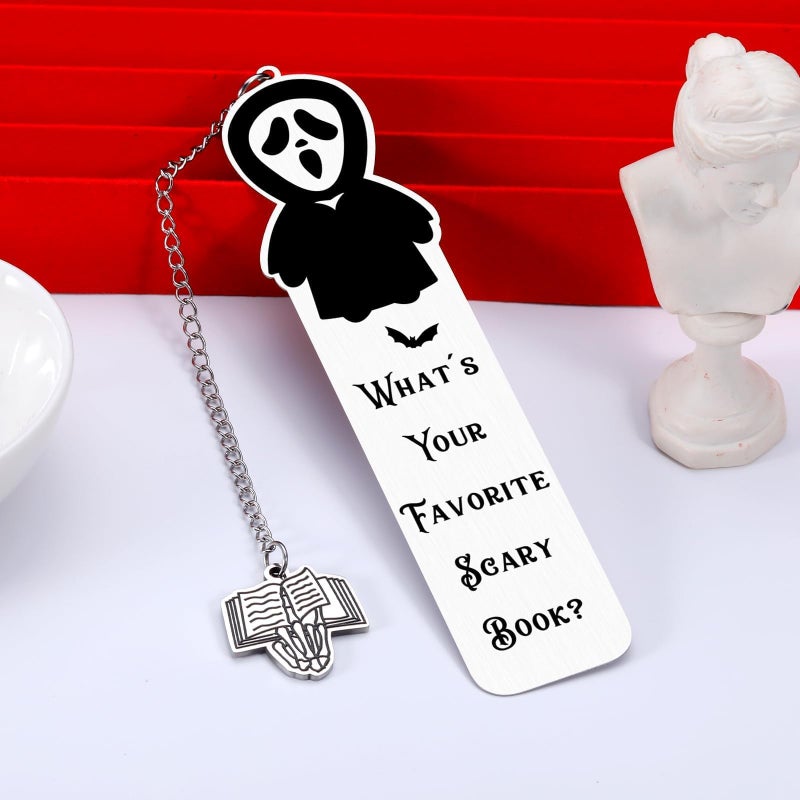 Vanlovemac Horror Bookmarks for Women - Book Marks for Reading, Dark Romance,Ghostface, Spooky Basket Stuffers, Valentines Gifts for Teen Boys, Scary Book Lover Gift, Wicked Merch, Scream Bookmark Gifts for Son - Image 4
