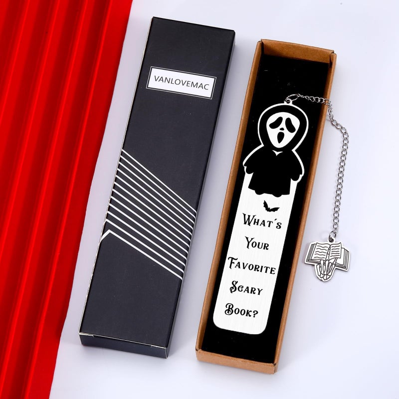Vanlovemac Horror Bookmarks for Women - Book Marks for Reading, Dark Romance,Ghostface, Spooky Basket Stuffers, Valentines Gifts for Teen Boys, Scary Book Lover Gift, Wicked Merch, Scream Bookmark Gifts for Son - Image 5