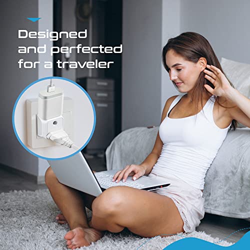 Ceptics UK Adapter for Indian Pins, Type G Plug Adapter with Dual Inputs, India to UAE Adapter, Ireland Plug - 2 in 1 UK Adapter for Laptops, Phones, Chargers - CE - RoHS, 3 Pack - Image 5